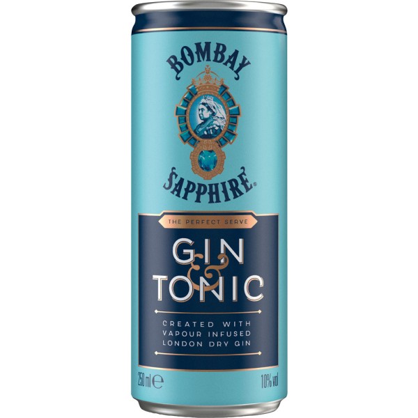 Bombay Sapphire Gin & Tonic Ready to Drink 10% 0,25 Liter