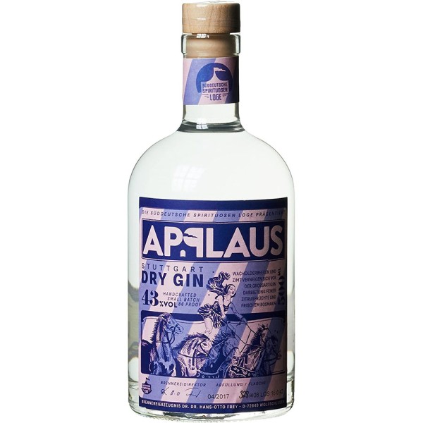 Applaus Stuttgart Dry Gin 43% 0,5l