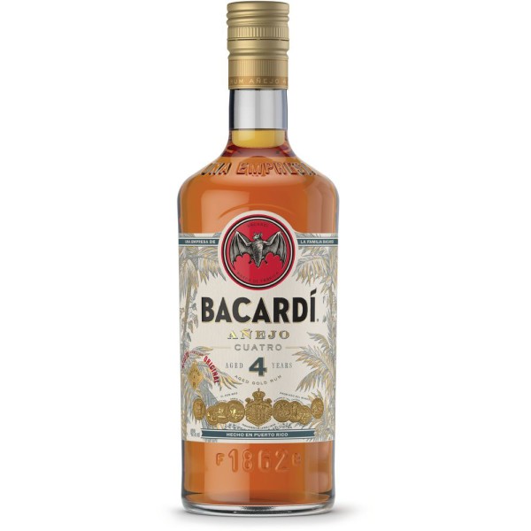 Bacardí 4 Jahre Añejo Cuatro Rum 40% 0,7l